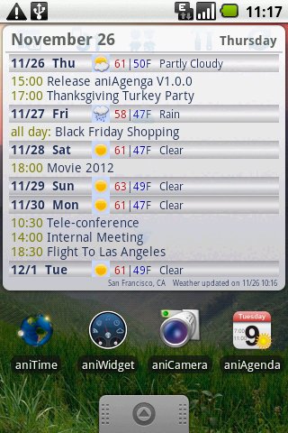 aniAgenda screen