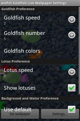 wallpaper goldfish. aniPet is a live wallpaper
